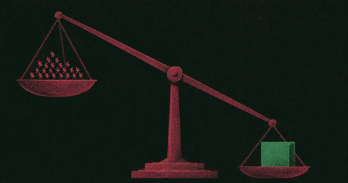 A balance tipping past its tipping point as small recurring hosting faults outweigh the decision to stay